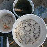 Building buckets on a project site